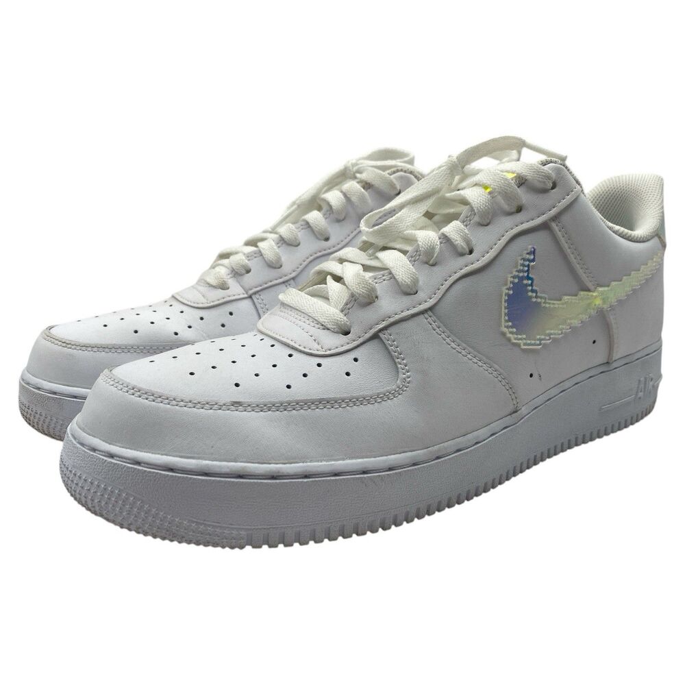 Nike Air Force 1 Low Iridescent Pixel White Multicolor CV1699-100 Men's Size 13